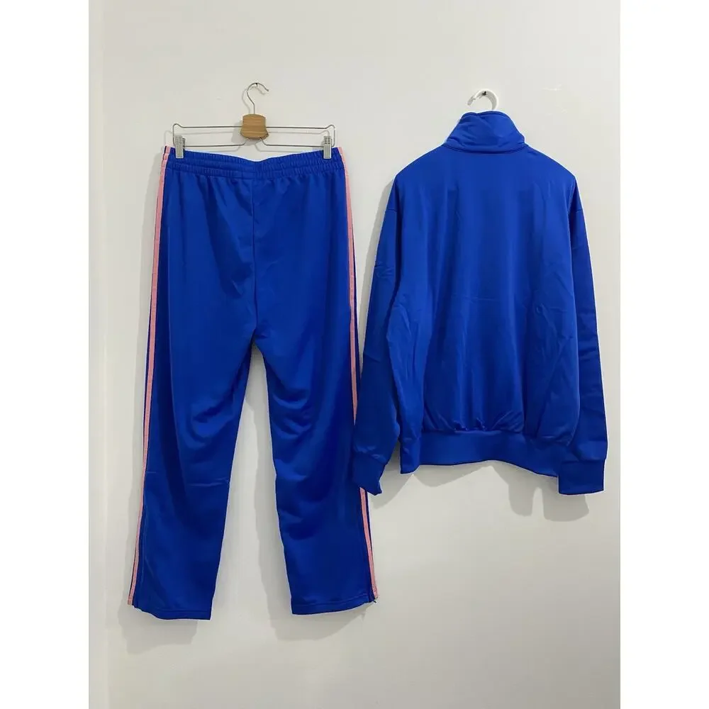 Men's Adidas Originals Adicolor Classics Firebird Tracksuit Blue Pink Size XL